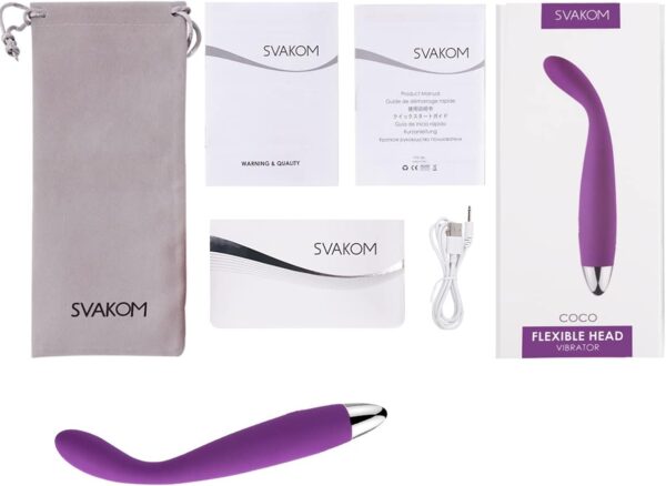 Vibromasseur G-Spot SVAKOM COCO – Forme Doigt, 25 Modes de Vibration, Étanche, Stimulation Clitoridienne & Tétons
