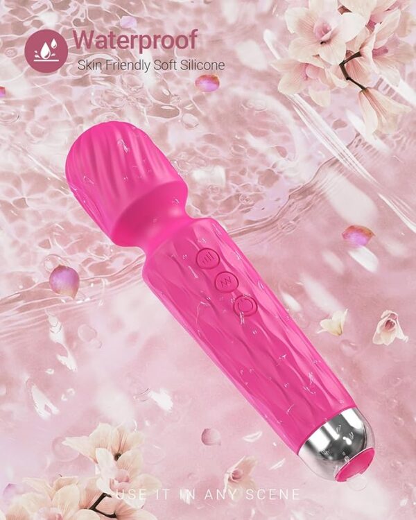 Vibromasseur Baguette Puissant pour Femme – 8 Vitesses & 20 Modes, Étanche, Stimulateur Clitoridien & Masseur Intime